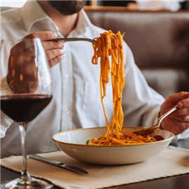 Pasta at Taste it Restaurant
